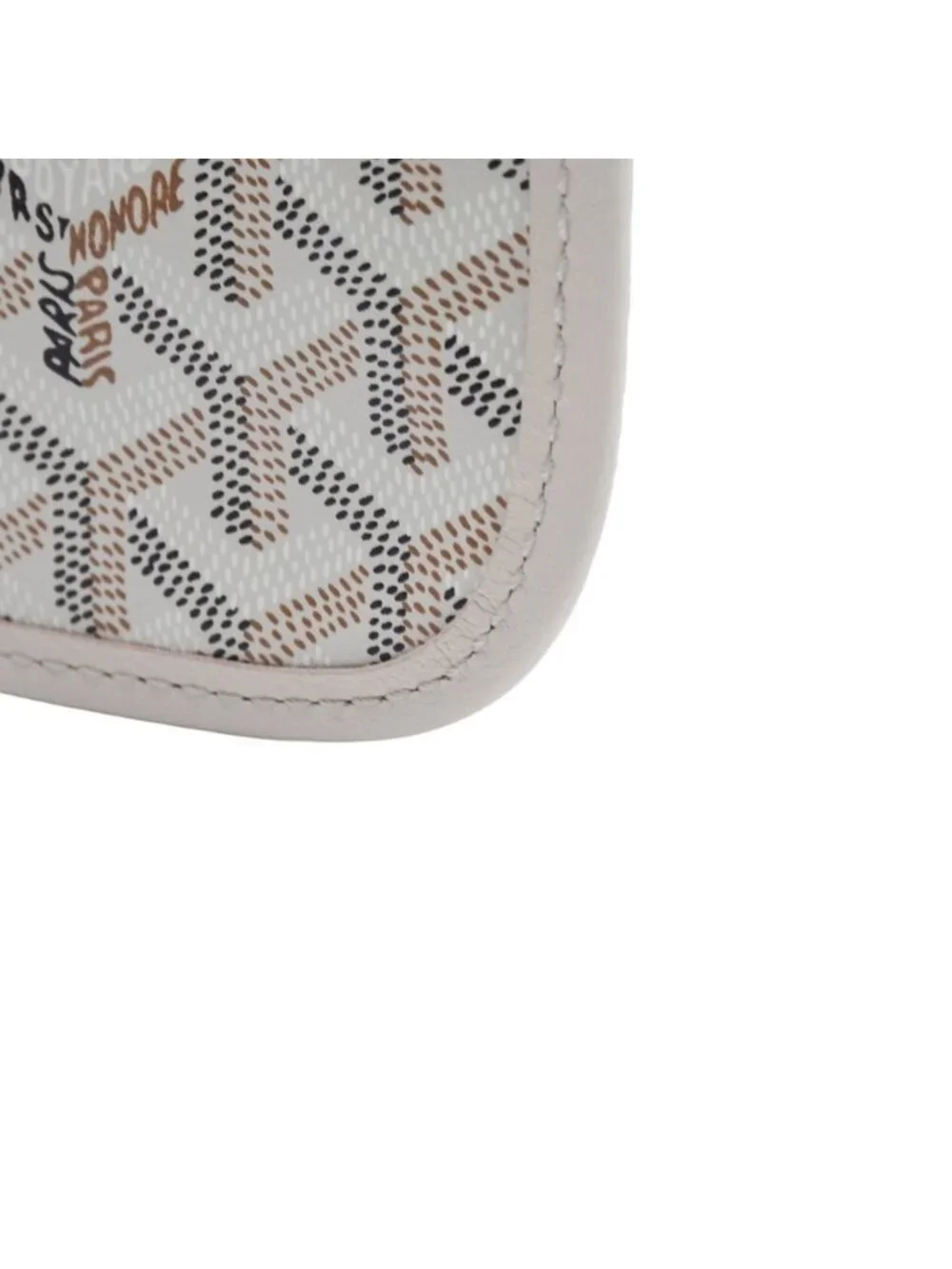 Goyard Anjou Handbag Pouch Ivory White Din Canvas